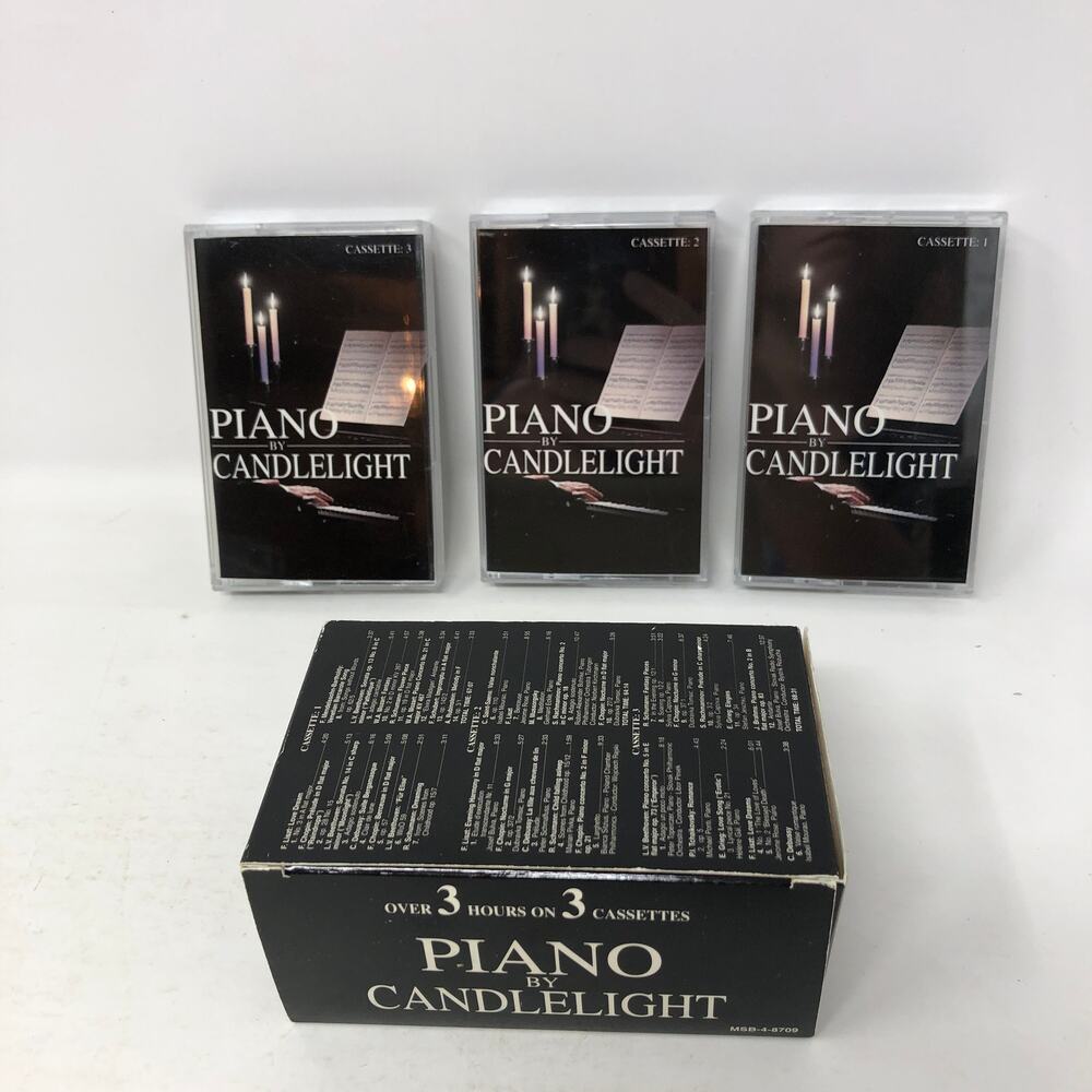 Piano by Candlelight by 3 Cassette Tapes Vintage Classical Chopin Mozart